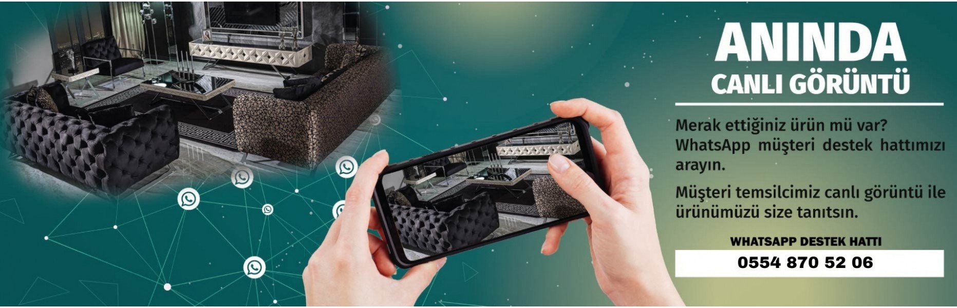 whatsapp canlı görüntü, izmir karabağlar mobilya