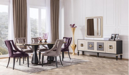 Lüx Gold Yemek Odası Takımı Lüx Gold Yemek Odası Takımı